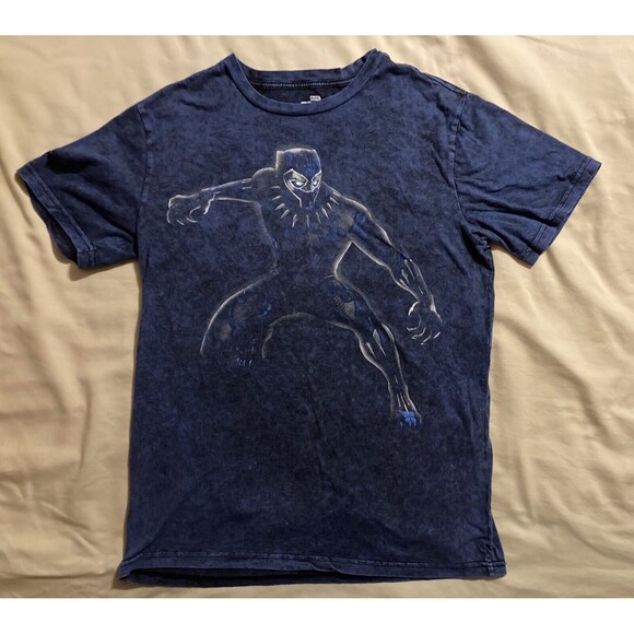 Black Panther T-Shirt (M 38/40) • Short Sleeve, Marvel, Disney, Dark Blue - Picture 1 of 3
